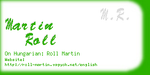 martin roll business card